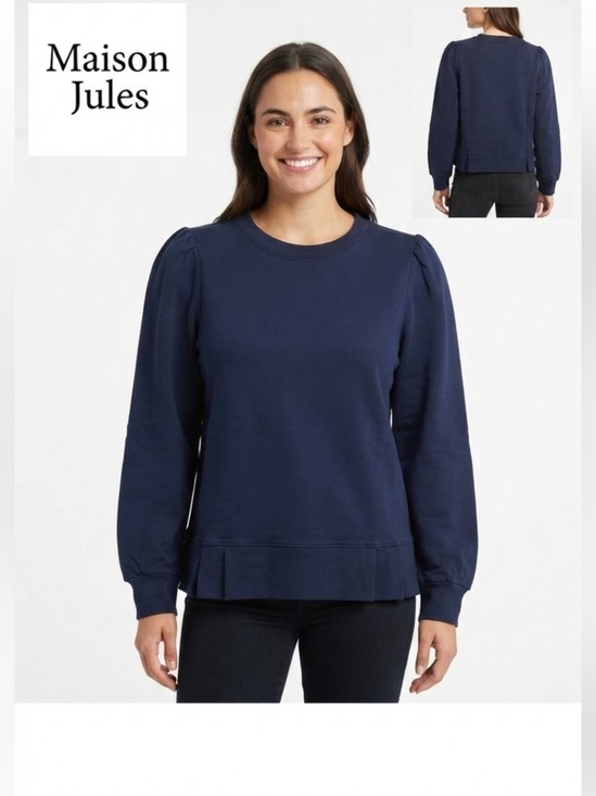 Maison Jules Tops - Maison Jules Womens Blouson-Sleeve Sweatshirt Medium